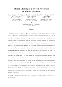 Shared Challenges in Object Perception for Robots and Infants