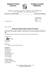 Agenda and Associated Papers Are Enclosed for Your Reference and Information