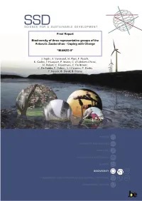 Final Report Biodiversity of Three Representative Groups Of