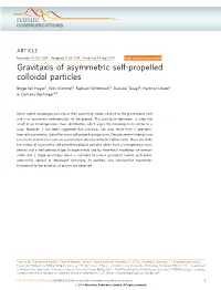 Gravitaxis of Asymmetric Self-Propelled Colloidal Particles