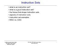 Instruction Sets