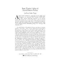 Isaac Vossius' Sylloge of Greek Pattern Poems