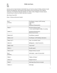 MS FRANK, David Papers Coll. 131C 1 Includes Archival Material Related