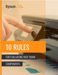 10 Rules for Evaluating Web Twain Components