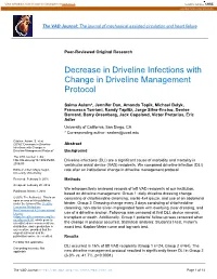 Decrease in Driveline Infections with Change in Driveline Management Protocol