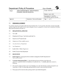 Department Policy & Procedure
