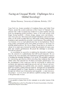 Facing an Unequal World: Challenges for a Global Sociology1