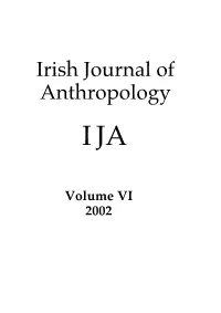 Irish Journal of Anthropology I JA