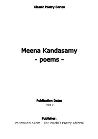 Meena Kandasamy - Poems