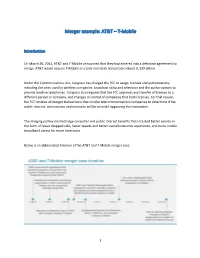 Merger Example: AT&T – T-Mobile