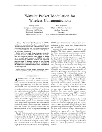 Wavelet Packet Modulation for Wireless Communications
