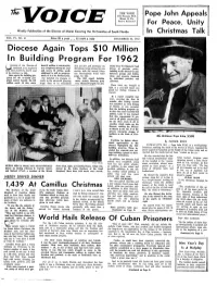 Diocese Again Tops $10 Million in Building Program for 1962