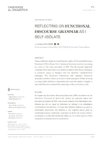 Discourse Grammar As I Self-Isolate
