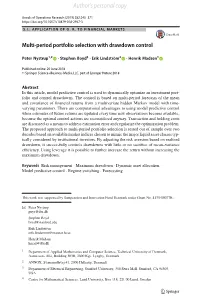 Multi-Period Portfolio Selection with Drawdown Control