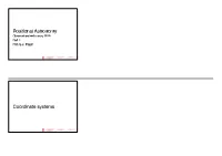 Positional Astronomy Coordinate Systems