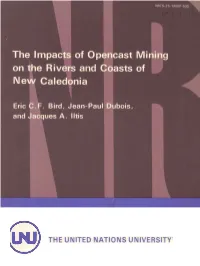The Impacts of Opencast Mining on the Rivers and Coasts of New Caledonia