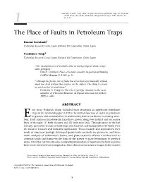 Chapter 1 -- the Place of Faults in Petroleum Traps