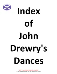 Index of John Drewry's Dances