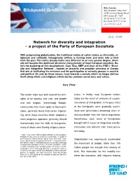 Network for Diversity and Integration – a Project of the Party of European Socialists