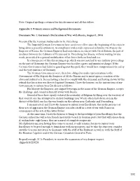 Primary Source and Background Documents D