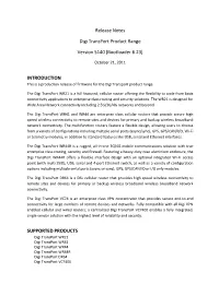 Release Notes Digi Transport Product Range Version 5140 (Bootloader 6.23) INTRODUCTION SUPPORTED PRODUCTS