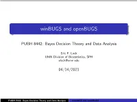 Winbugs and Openbugs