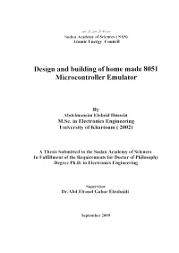 Design and Building of Home Made 8051 Microcontroller Emulator