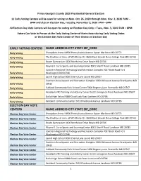 Early Voting Centers Will Be Open for Voting on Mon