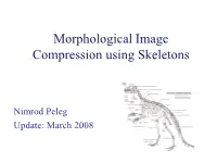 Morphological Image Compression Using Skeletons