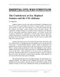 Raphael Semmes and the CSS Alabama | August 2014