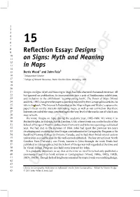 Reflection Essay: Designs on Signs: Myth and Meaning in Maps