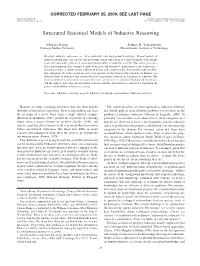 Structured Statistical Models of Inductive Reasoning