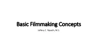Basic Filmmaking Concepts Jeffery C