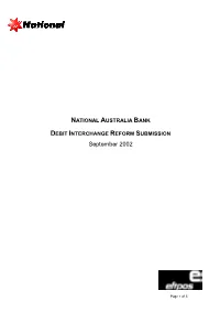 DEBIT INTERCHANGE REFORM SUBMISSION September 2002