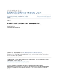 A Visual Conservation Effort for Wilderness Park