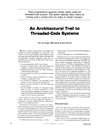 An Architectural Trail to Threaded-Code Systems