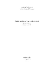 Colonial Issues in the Work of George Orwell