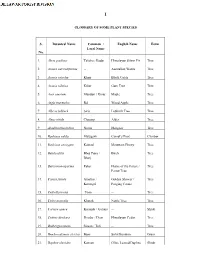GLOSSARY of SOME PLANT SPECIES S. No. Botanical Name
