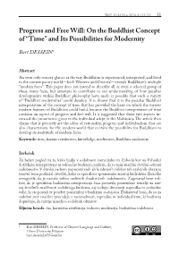 On the Buddhist Concept of “Time” and Its Possibilities for Modernity