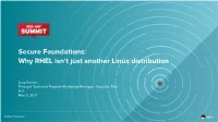 Secure Foundations: Why RHEL Isn't Just Another Linux