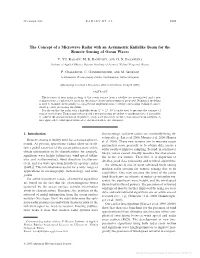 The Concept of a Microwave Radar with an Asymmetric Knifelike Beam for the Remote Sensing of Ocean Waves