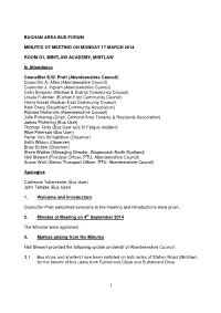 1 Buchan Area Bus Forum Minutes of Meeting On