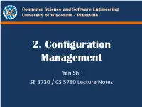 2. Configuration Management
