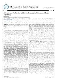 Bioprinting: a Further Step to Effective Regenerative Medicine and Tissue Engineering