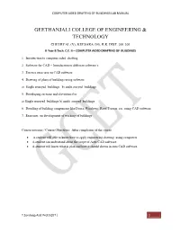 Computer Aided Drafting of Buildings Lab Manual
