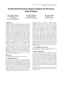 OLAP-Based Decision Support System for Business Data Analysis