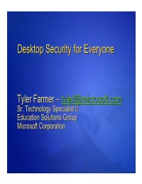 Desktop Security for Everyone