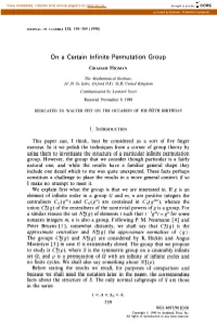 On a Certain Infinite Permutation Group