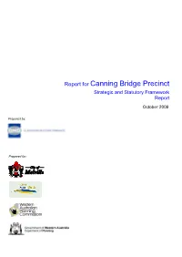 Report for Canning Bridge Precinct Strategic and Statutory Framework Report