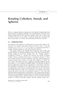 Rotating Cylinders, Annuli, and Spheres